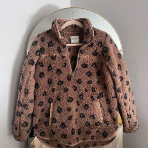 Abercrombie & Fitch quarter zip Sherpa